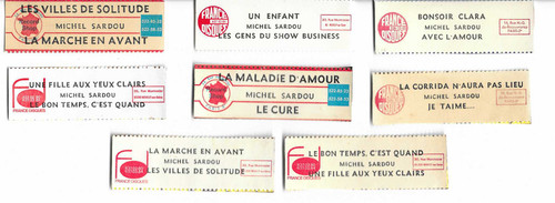 Lot etiquettes juke - de, 8